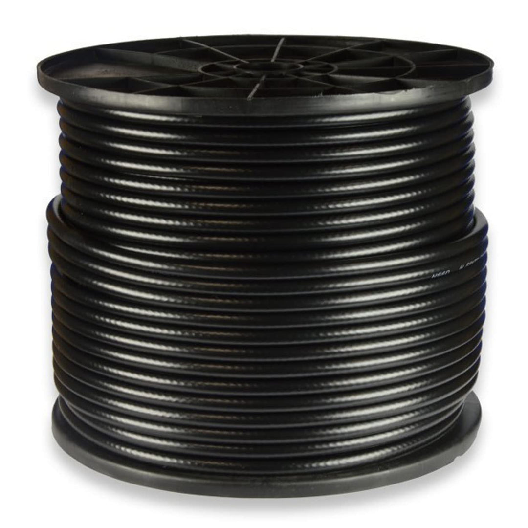 PremiumX 100m Profi Koaxialkabel Schwarz 135dB 4-Fach REINES Kupfer Koax Kabel Satellitenkabel SAT A