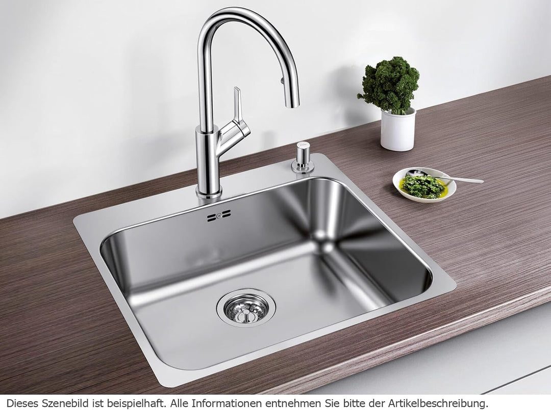 BLANCO SUPRA 500-IF/A R12 | Edelstahl | Einbauart: Einbau von Oben &amp; Flächenbündig | mit Ablauffernb