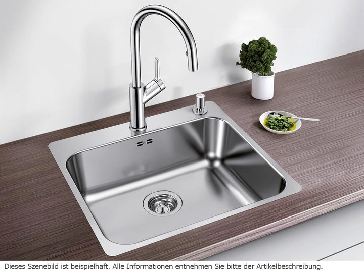 BLANCO SUPRA 500-IF/A R12 | Edelstahl | Einbauart: Einbau von Oben &amp; Flächenbündig | mit Ablauffernb