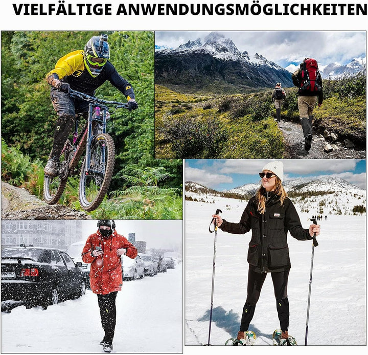 ROCKBROS Gamaschen Wasserdicht Warm Regengamaschen Schnee Gaiters zum Outdoor Wandern, Schneewandern