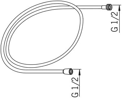 Hansa 54120300 Silverjet Brauseschlauch 1750 mm