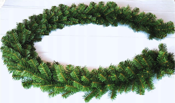 georadian.com Dekorative Weihnachtsgirlande Künstliche Tannengirlande in Grün/Weiss 3m / 6m / 9m Wei