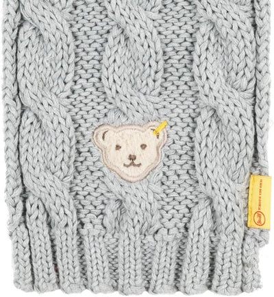 Steiff Mädchen Gestrickt Schal Einheitsgrösse SOFT GREY MELANGE, Einheitsgrösse SOFT GREY MELANGE