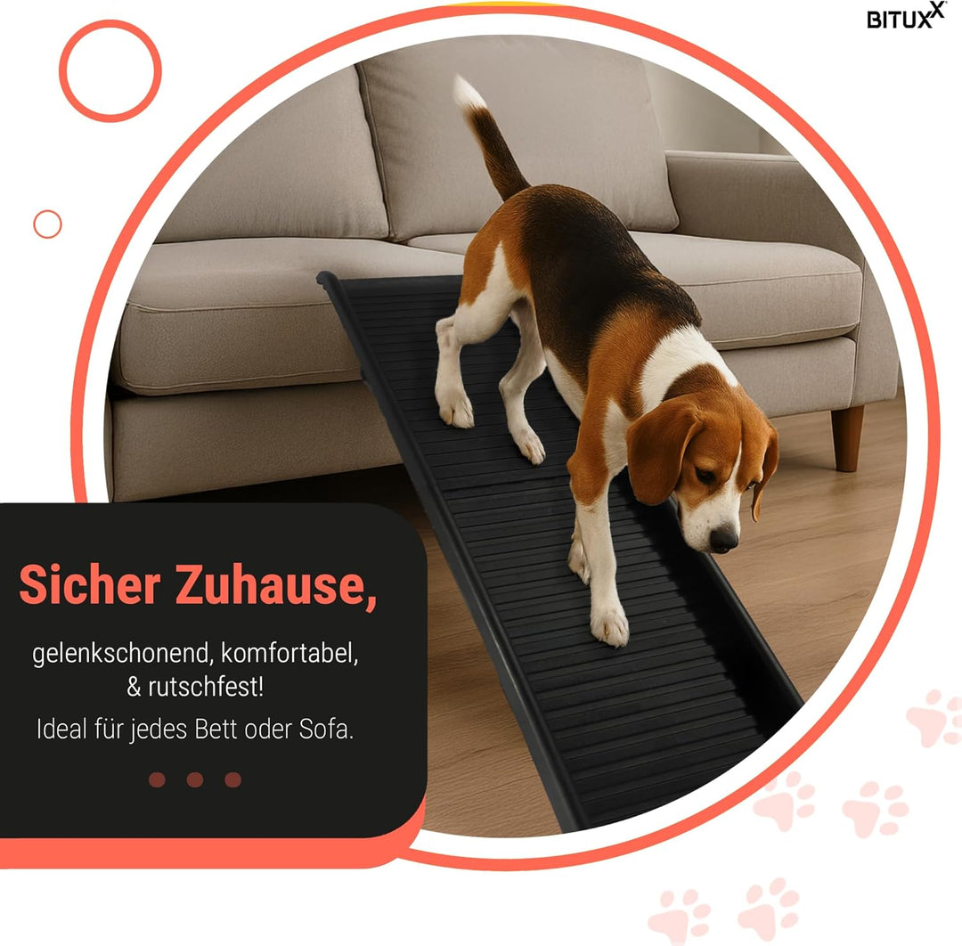 BITUXX® Hunderampe Hunde Einstiegshilfe Autorampe Hundetreppe Hundetransport Klappbar aus Kunststoff