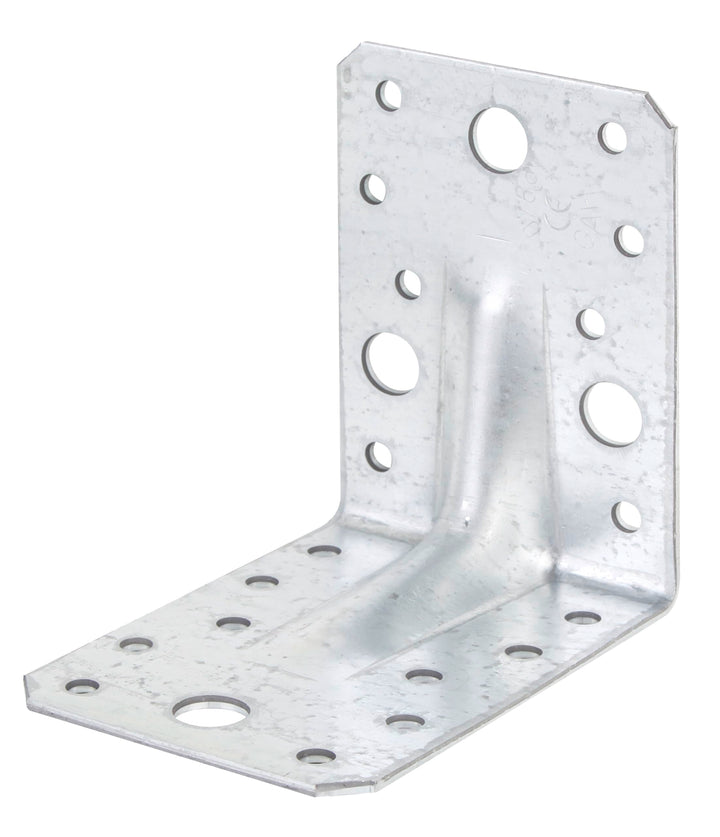 Alberts 846657 Schwerlast-Winkelverbinder mit Sicke | sendzimirverzinkt | 90 x 90 x 65 mm | 25er Set