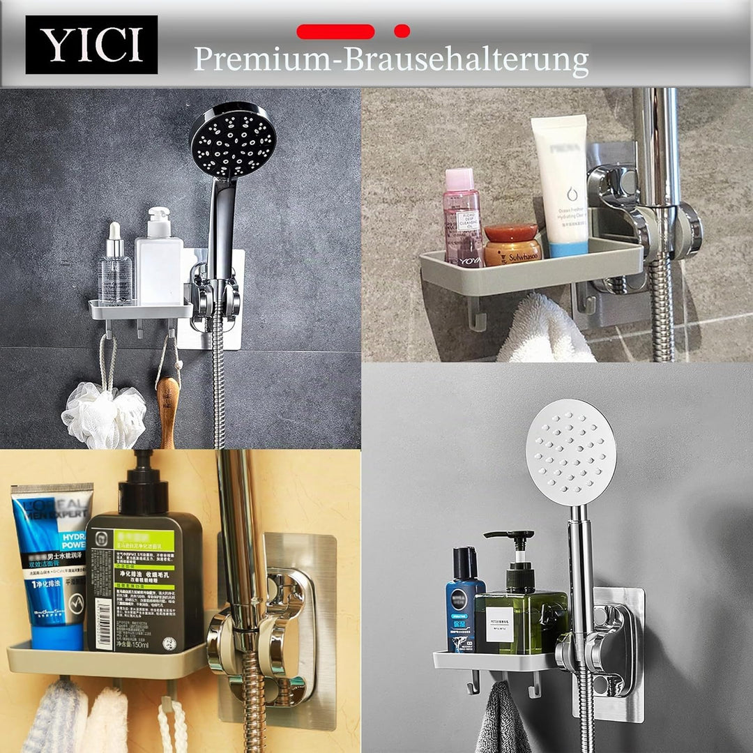 YICI Handbrausehalterung Duschkopfhalter Kein Bohren Stark haftender Handbrausehalter Winkel Einstel