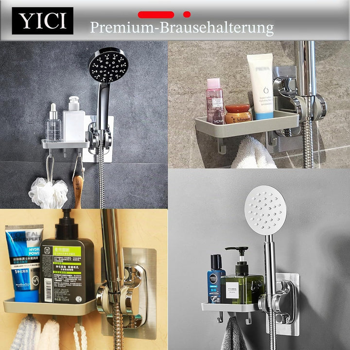 YICI Handbrausehalterung Duschkopfhalter Kein Bohren Stark haftender Handbrausehalter Winkel Einstel