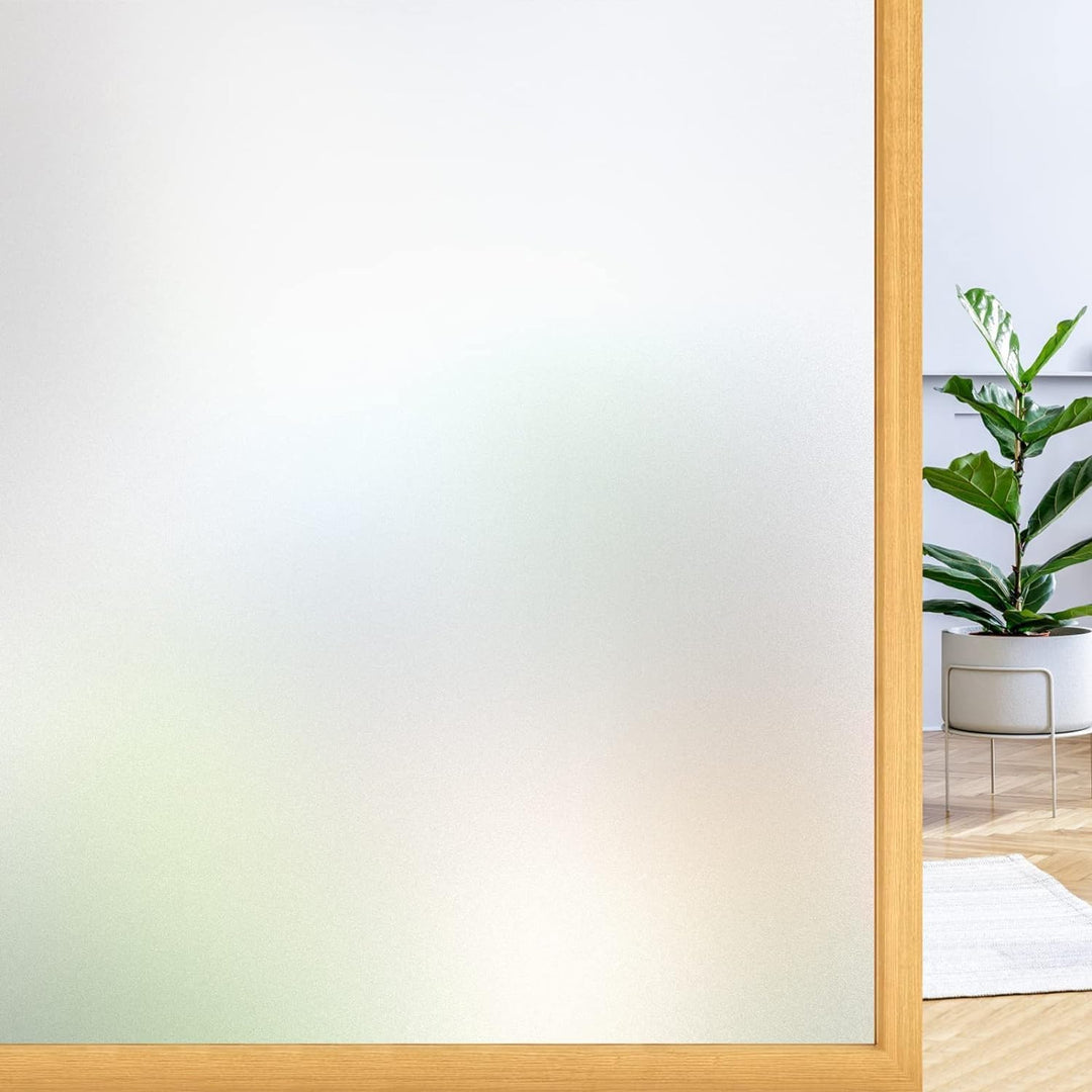 rabbitgoo Fensterfolie Blickdicht Sichtschutzfolie Fenster Selbsthaftend, Milchglasfolie Statisch Ha