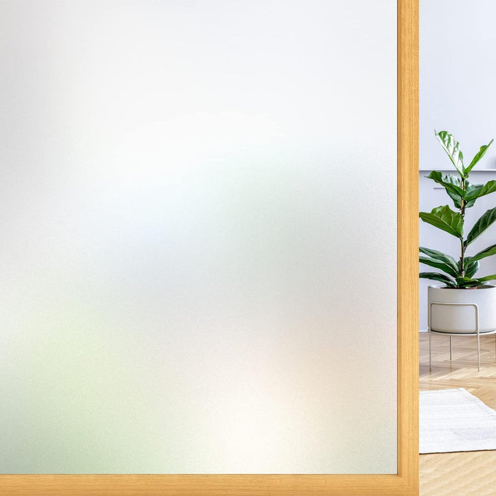 rabbitgoo Fensterfolie Blickdicht Sichtschutzfolie Fenster Selbsthaftend, Milchglasfolie Statisch Ha