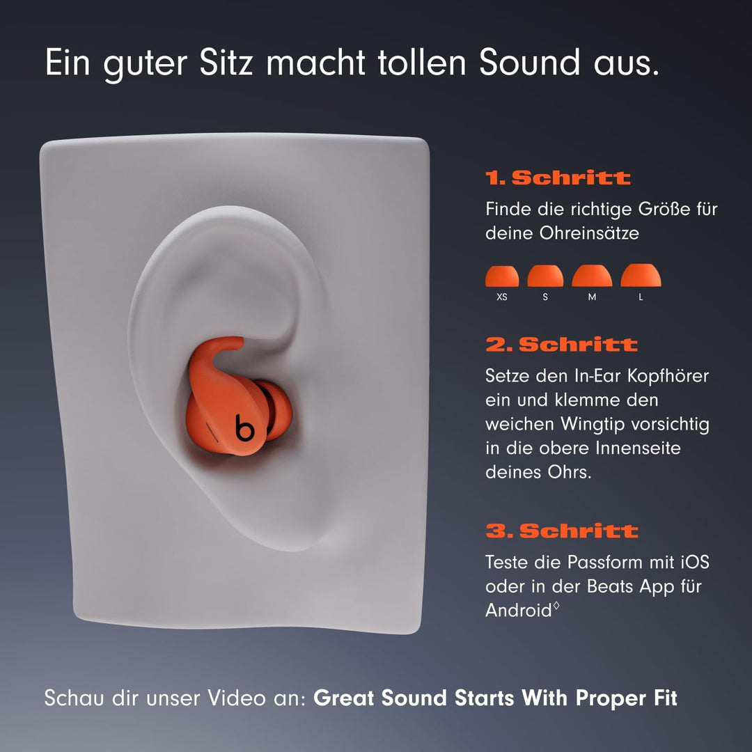 Beats Powerbeats Fit – Kabellose Workout In-Ear Kopfhörer mit Geräuschunterdrückung, IPX4, bis zu 30