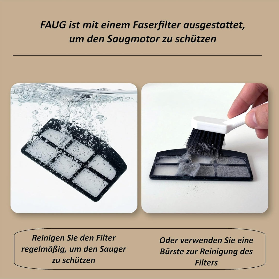 FAUG Dampfbügler 1500W. 50% mehr Effizienz dank neuer Saugfunktion. Dampfausstoss von 15 bis 21 g/mi