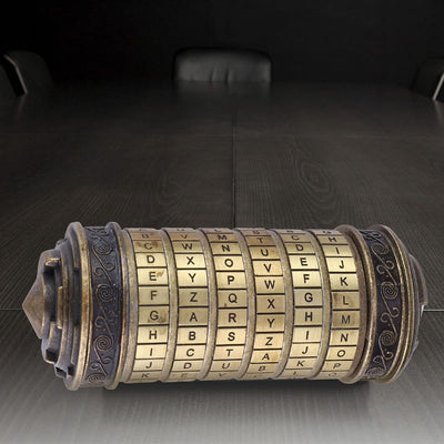 PUSOKEI Da Vinci Code Cryptex Schloss Mini Cryptex Valentinstag Geld Puzzle Box Schloss Ring Halter