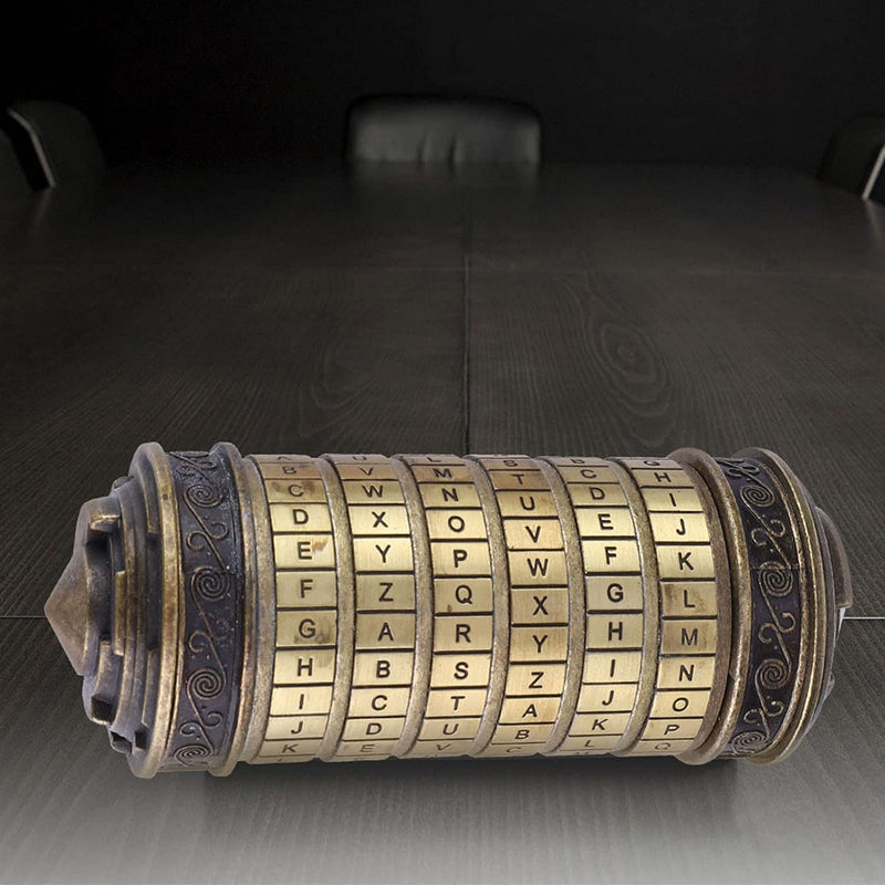 PUSOKEI Da Vinci Code Cryptex Schloss Mini Cryptex Valentinstag Geld Puzzle Box Schloss Ring Halter