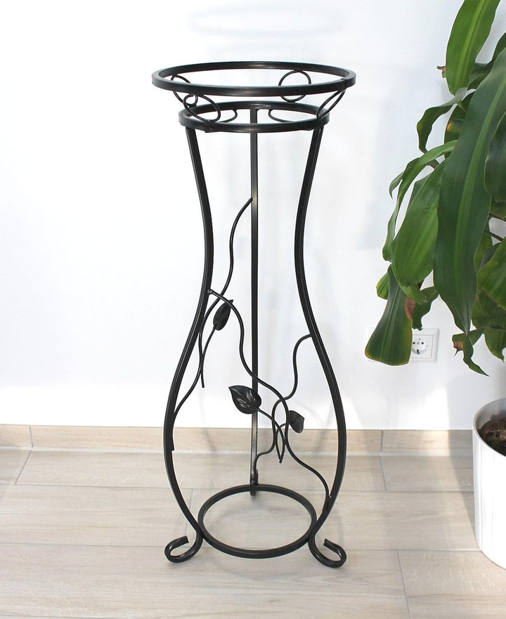 DanDiBo Blumensäule Metall Schwarz 90 cm Blumenständer KW405 Pflanzensäule Pflanzenständer Blumenhoc