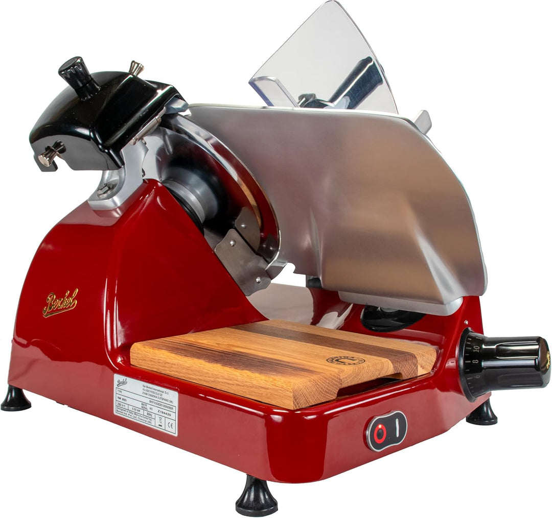 Berkel Aufschnittmaschine Pro Line XS 25 in rot - Profi Allesschneider für Ihre Küche + handgefertig