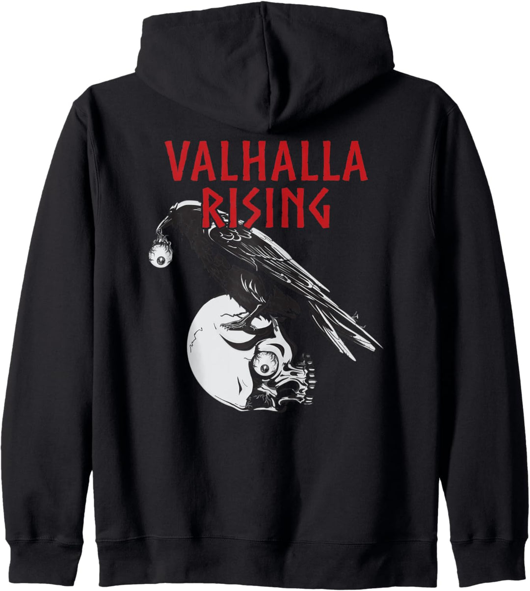 Krähe mit Totenkopf I Walhalla & Wikinger I Valhalla Rising Kapuzenjacke