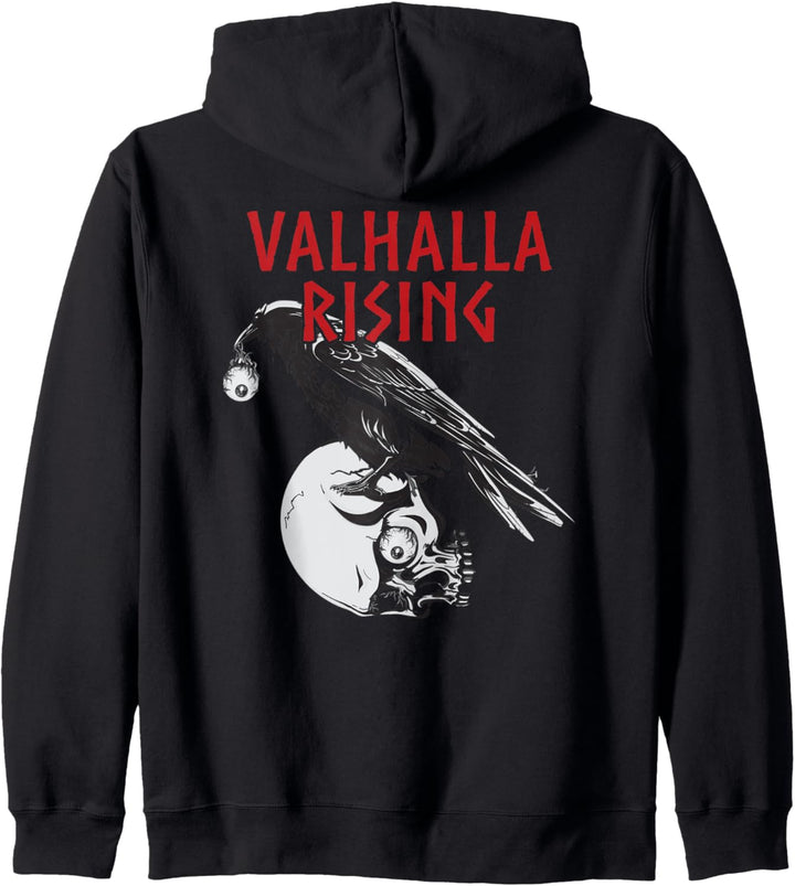 Krähe mit Totenkopf I Walhalla & Wikinger I Valhalla Rising Kapuzenjacke