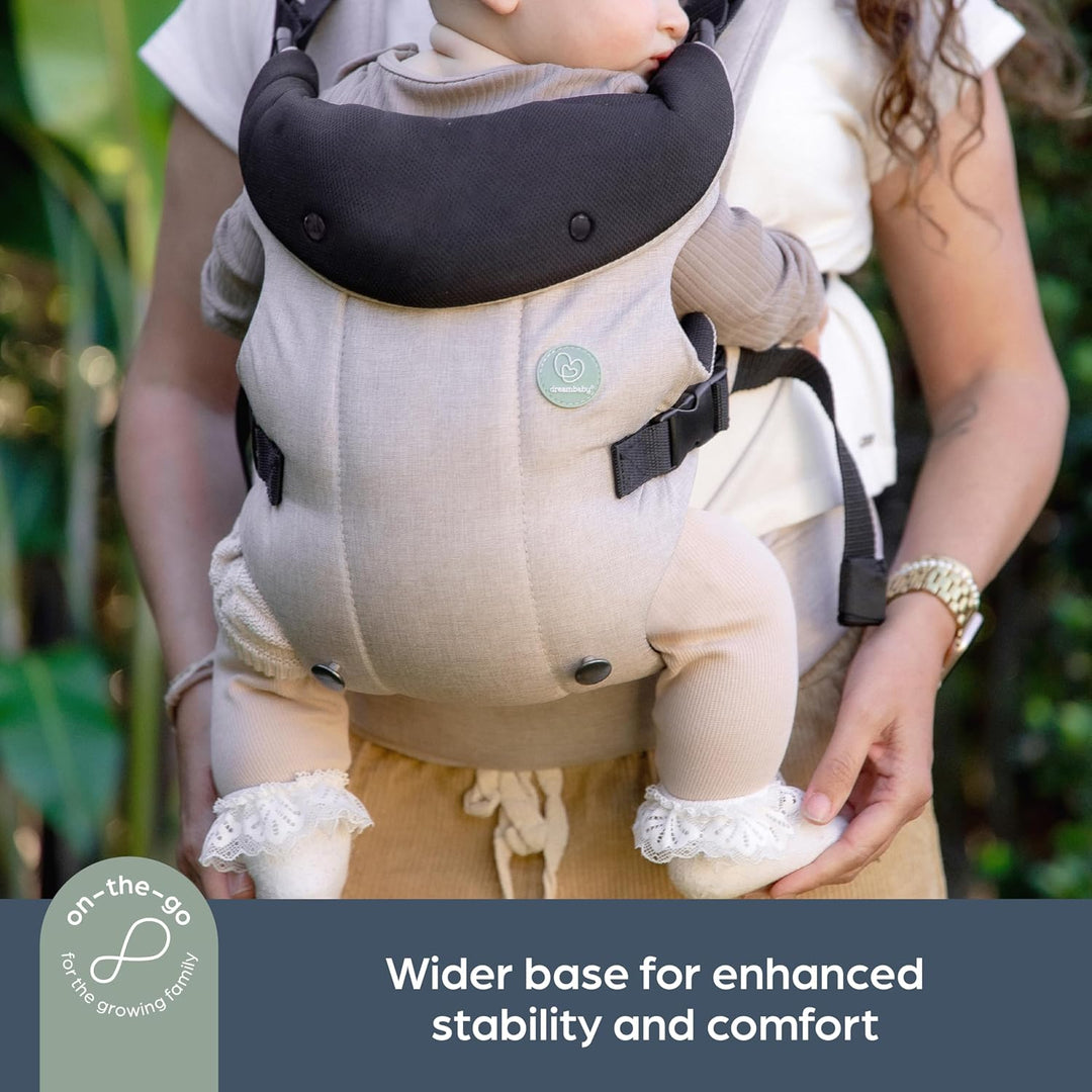 Dreambaby Journey Adjustable 3-in-1 Baby Carrier for Newborn to Toddler up to 15kg - Comfortable, Ve