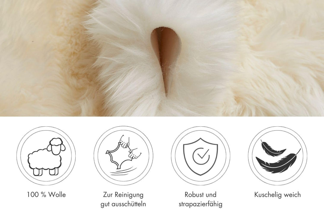 -LUXOR- living Schaffell echt – weiches Lammfell für Stuhl, Sofa & Kinderwagen oder Fellteppich für