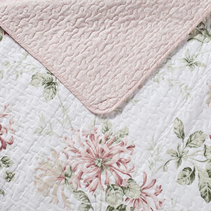 Laura Ashley | Honeysuckle Collection | Quilt Set-Ultra Soft All Season Bedding, Reversible Stylish