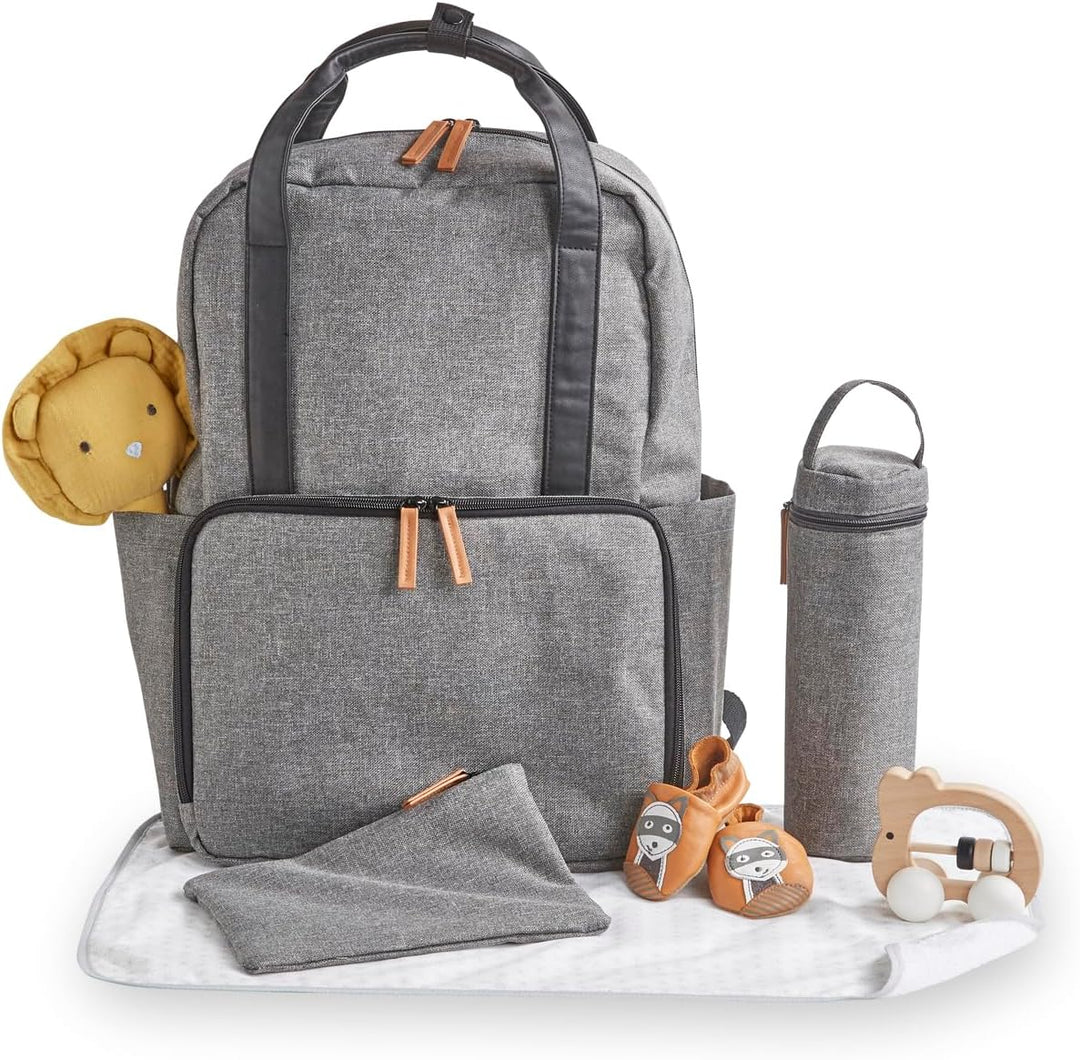 VERTBAUDET Wickelrucksack, grau meliert, 1 Unité (Lot de 1)