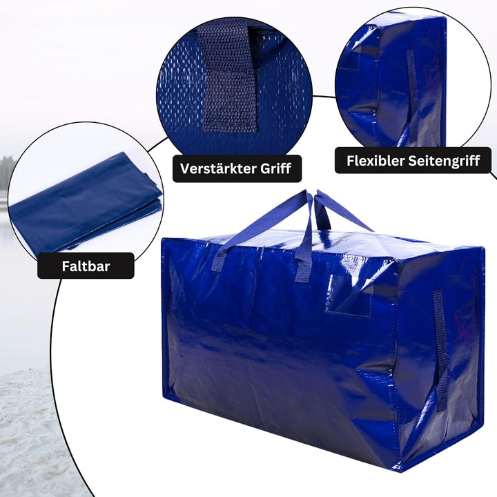 VENO 102 Liter Grosse Aufbewahrungstasche mit Deckel, Strapazierfähige Griffe und Reissverschlüssen