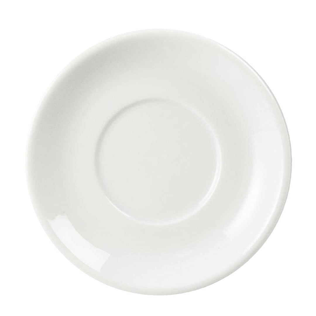 Olympia 12 x KBJ Stapeln, Espresso Untertassen Porzellan Teller Küche, Weiss