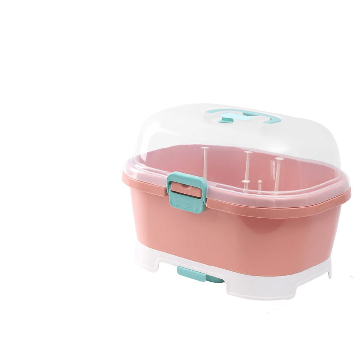 Babyflaschenhalter,Trockenständer Babyflaschen et Aufbewahrungsbox für Kleinkinder, mit Deckelabdeck
