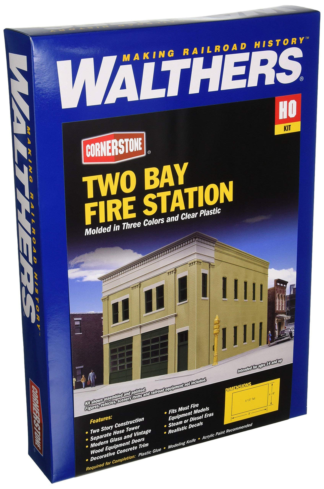 Walthers Cornerstone 933-4022 Feuerwehr-Station Plastikmodellbausatz, Modelleisenbahnzubehör, Hobby,