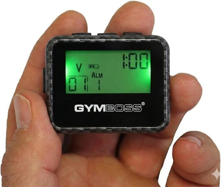 Gymboss Charge Intervall-Timer und Stoppuhr (Carbon/Schwarz) Carbon Schwarz, Carbon Schwarz