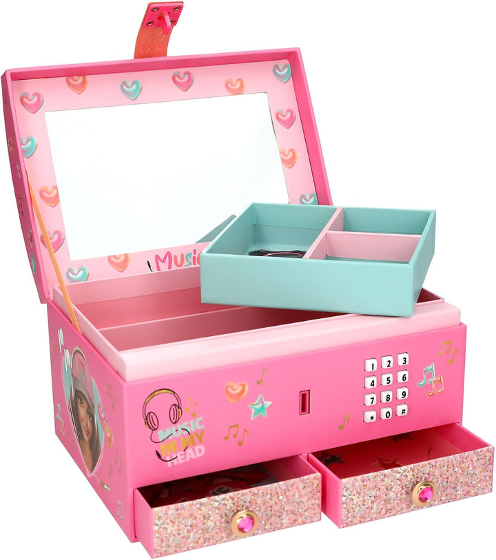 Depesche 14158 TOPModel Music - Grosses Schmuckkästchen mit Code und Sound, in Pink und Türkis, mit