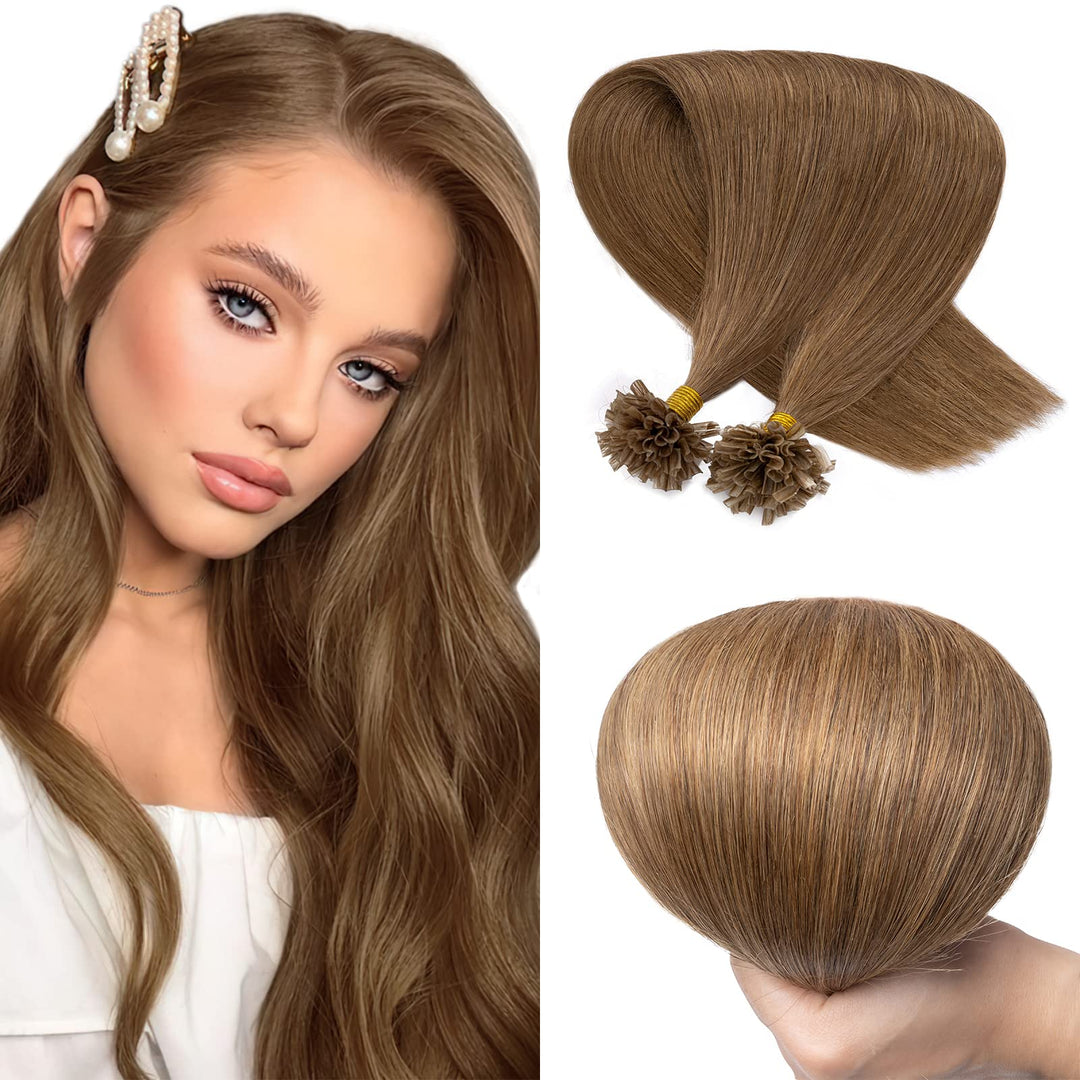 Sego Bondings Extensions Echthaar 0.5g/Strähnen 100 Strähnen Hellbraun
