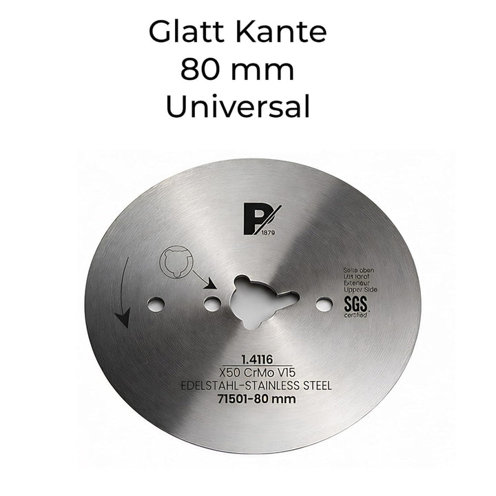Pirge Kreismesser Universal 80 mm Glatt 5 TLG - Schärfstes Dönermesser aus Edelstahl in Premium Qual