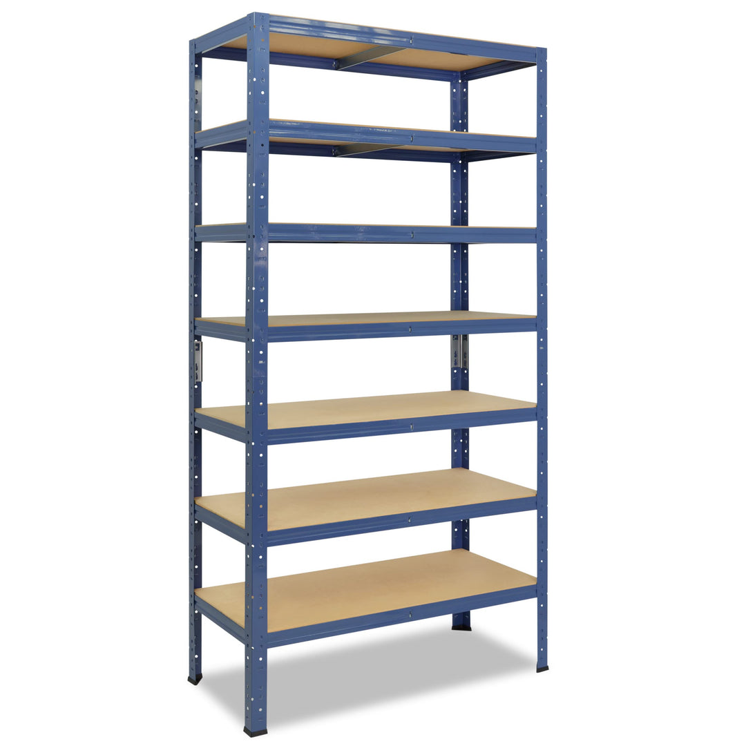 shelfplaza® 180x40x30cm Home Schwerlastregal blau/Metallregal mit 7 Böden/Kellerregal Metall, Garage