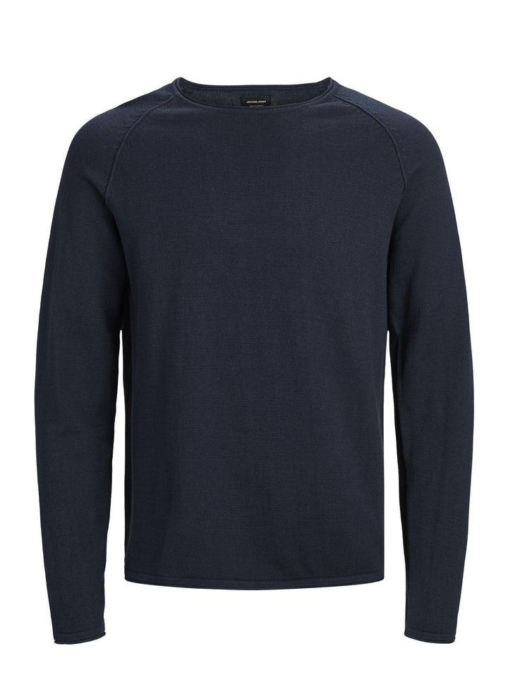 JACK &amp; JONES Male Strickpullover mit Rundhals Einfarbig Strickpullover mit Rundhals XS Blau (Ensign