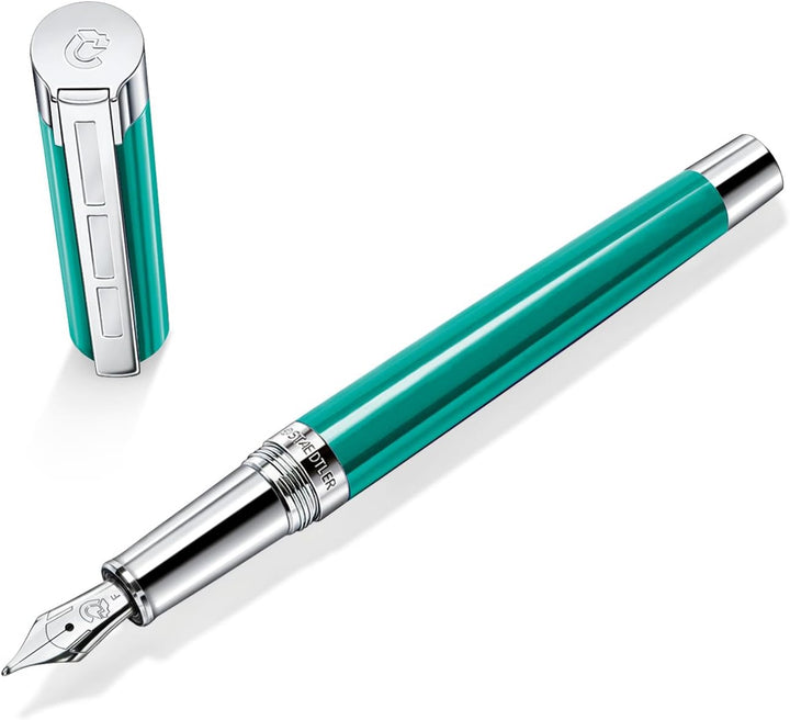 STAEDTLER Initium Resina Füllhalter, türkises Edelharz, F, Made in Germany, mit edler Geschenkverpac