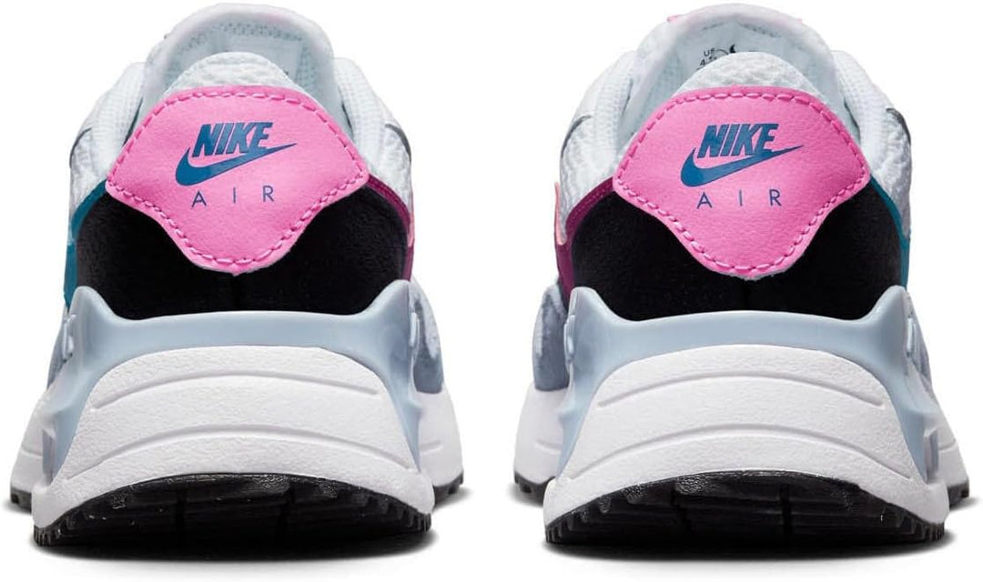 Nike Jungen Air Max SystmSneaker 35.5 EU Weiss Blau Blitzschwarz Blaues Flüstern, 35.5 EU Wei&#xDF;
