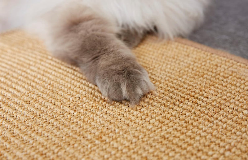 Kratzmatte für Katzen - Fussmatte Sisal Kratzteppich - natürliche Sisalmatte robust - Vorleger aus 1