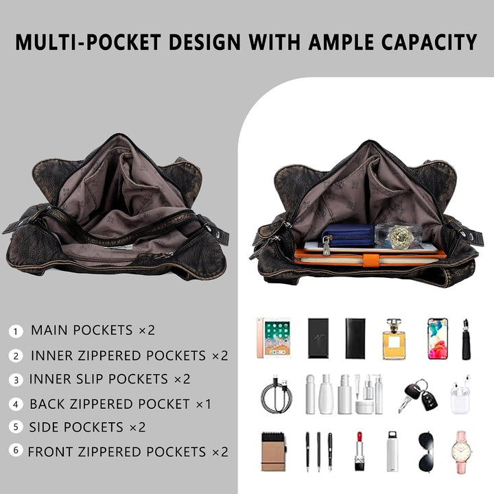 Angel Kiss Damen Schultertasche Hobo Tasche Umhängetaschen Schlusstaschen Henkeltaschen weiches PU L