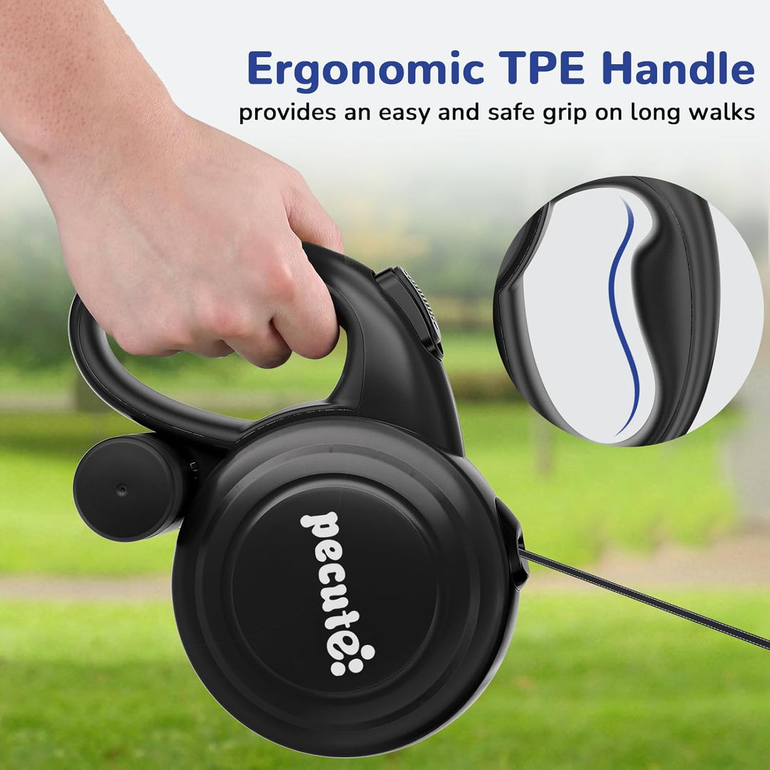 pecute Hundeleine 10m, Rollleine für Hunde, 360° Verhedderungsfreier Leinenverlängerung, Anti-Rutsch