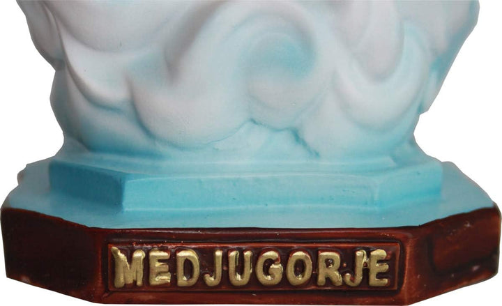 Proposte Religiose Madonna von Medjugorje aus Kunstharz, Höhe 30 cm, handbemalt.