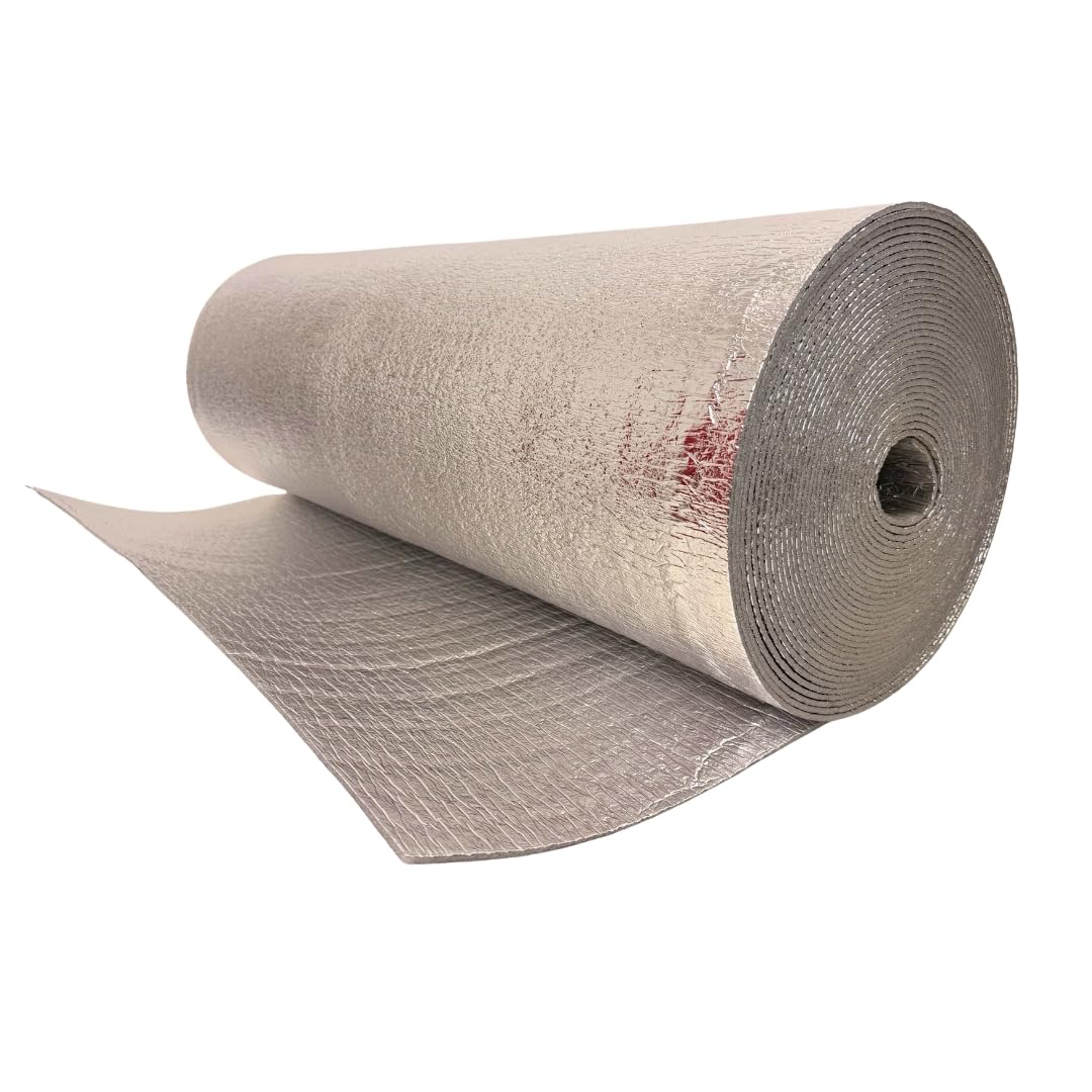 Alu Isoliermatte 5mm - 10m x 1m Wärmereflektierend &amp; Sonnenschutz, Alu Isoliermatte 5mm - 10m x 1m