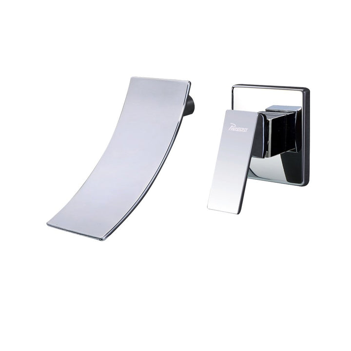 Waschtischarmatur Wasserfall Wandmontage Wasserhahn wand Unterputz Einzigen Handgriff 2-Loch Badarma