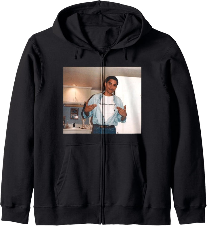 Barack Obama College Retro Jahrgang Jung Obama Kapuzenjacke