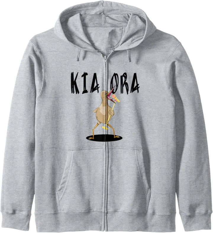 Kiwi KIA ORA Maori Grusskarte Neuseeland Kapuzenjacke