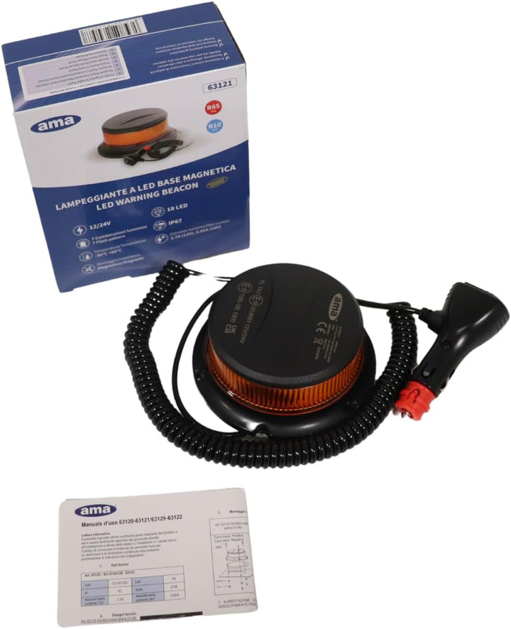 Ama Traktor Blinken: 18 LEDs, 12-24 V x 3 W, 7 Funktionen, flexibler Aluminiumsockel