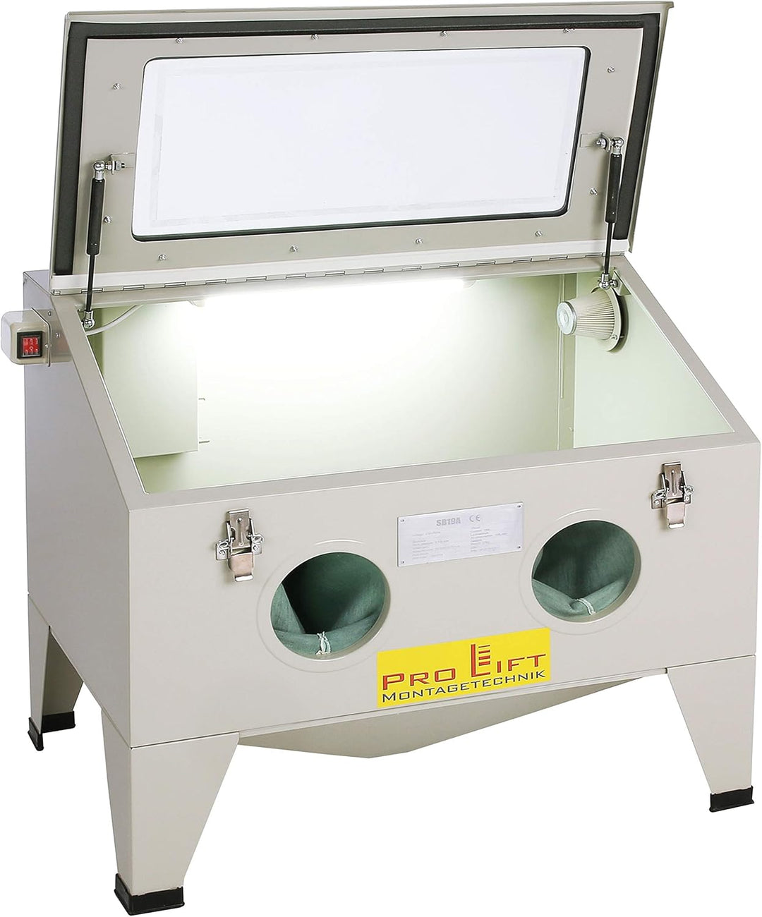 Sandstrahlgerät 190 l Sandstrahlkabine Sandstrahler 190 Liter mit Zubehör sand blaster Sandstrahlkab
