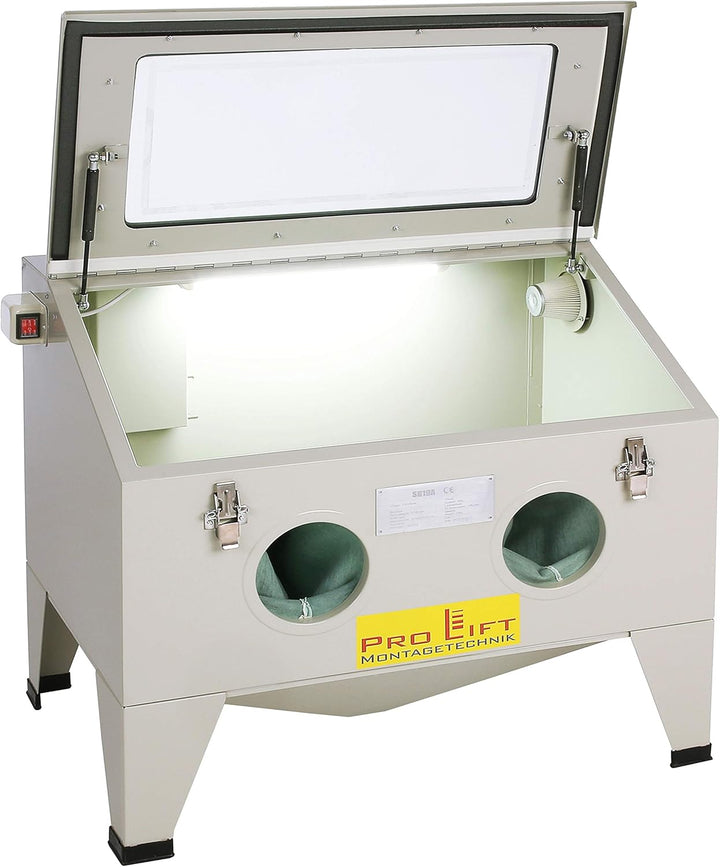Sandstrahlgerät 190 l Sandstrahlkabine Sandstrahler 190 Liter mit Zubehör sand blaster Sandstrahlkab