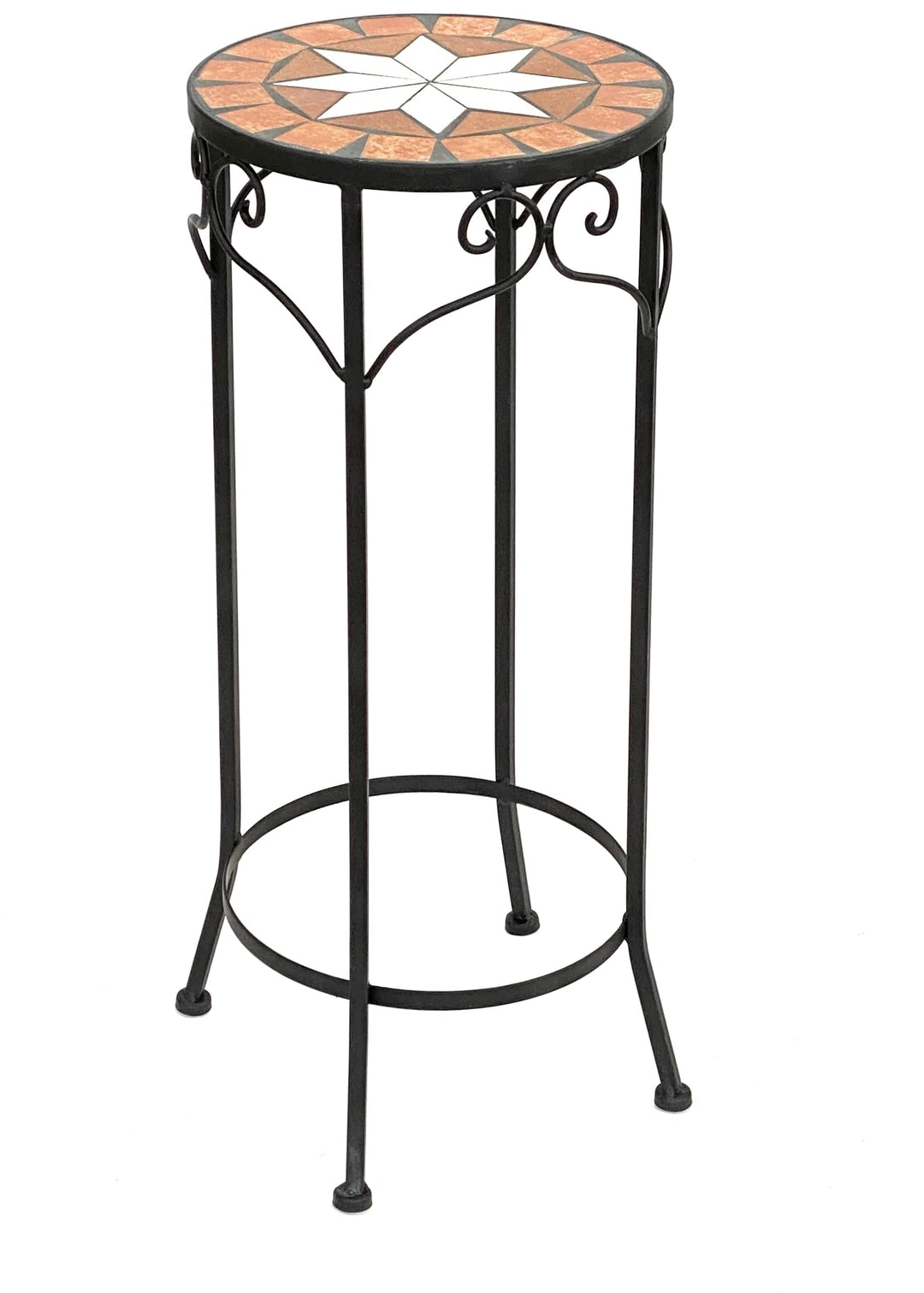 DanDiBo Blumenhocker Mosaik Rund 62 cm Blumenständer 12011 Beistelltisch Pflanzenständer Mosaiktisch