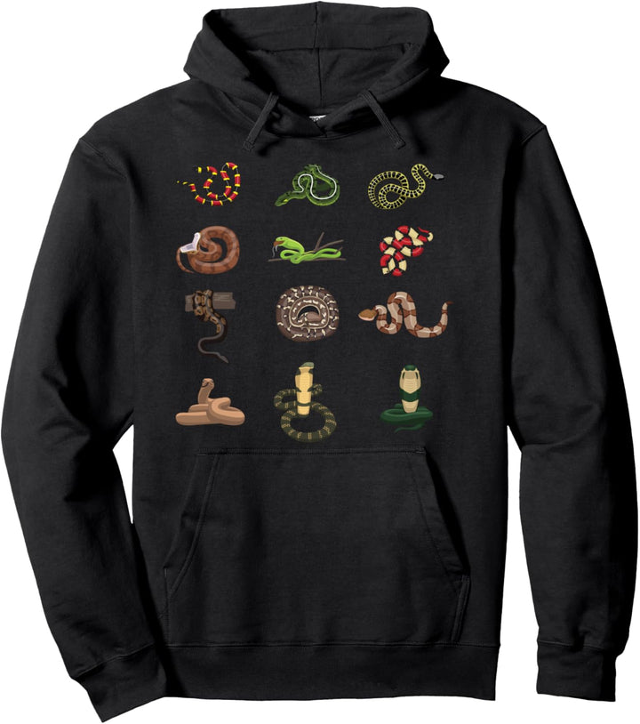 Schlangenarten I Schlange Reptilien Terrarium Schlangen Pullover Hoodie